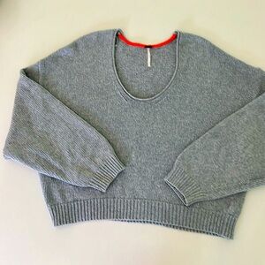 Free People grey cotton sweater